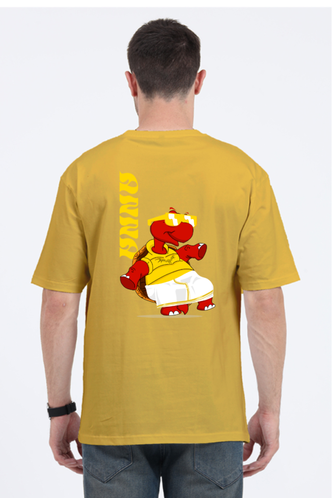 Turtle Anna T-Shirt Mustard Yellow Back Side - Ting Ting Tinga