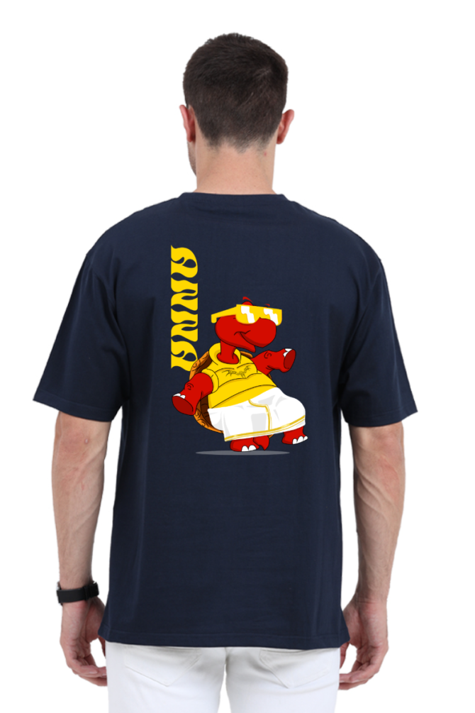 Turtle Anna T-Shirt Navy Blue Back Side - Ting Ting Tinga