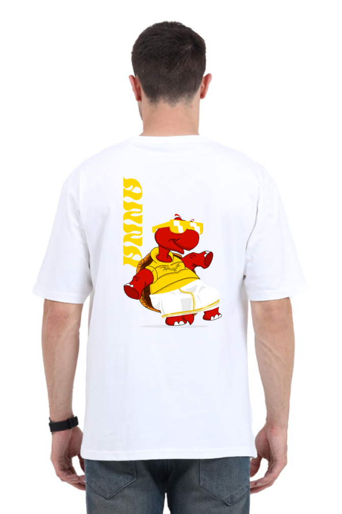 Turtle Anna T-Shirt White Back Side - Ting Ting Tinga